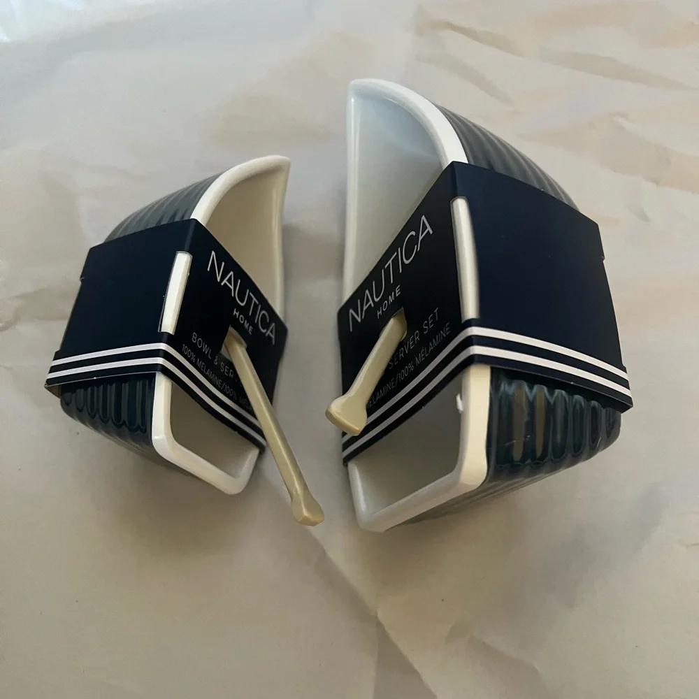 Nautica dip boat servers with oar spoons set of 2